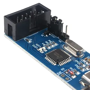 1 adet yeni USBASP USBISP AVR programcı USB iss USB ASP ATMEGA8 ATMEGA128 destek Win7 64K 10Pin 6 Pin adaptör panosu