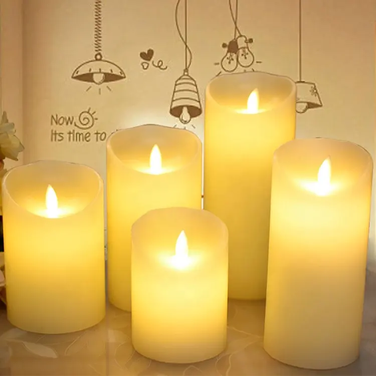도매 플라스틱 전기 촛불 LED 촛불 LED 촛불 원격