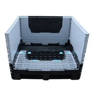 Caja plegable de paleta de plástico a granel plegable apilable grande y resistente/contenedor para almacenamiento - Product Image 1