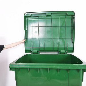 Contenedor de basura de PP de alta resistencia, cubo de basura de gran capacidad de 600L con tapa y ruedas para cubo de basura, cubo de basura que se puede colgar en el coche - Product Image 4