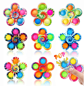 Đầy Màu sắc ngón tay Spinner thần tài đồ chơi chống căng thẳng cứu trợ lo lắng đơn giản lúm đồng tiền đẩy bong bóng cảm giác cho trẻ em người lớn - Product Image 3
