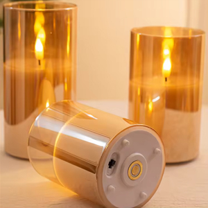 Стеклянная свеча с теплым светом - Product Image 4