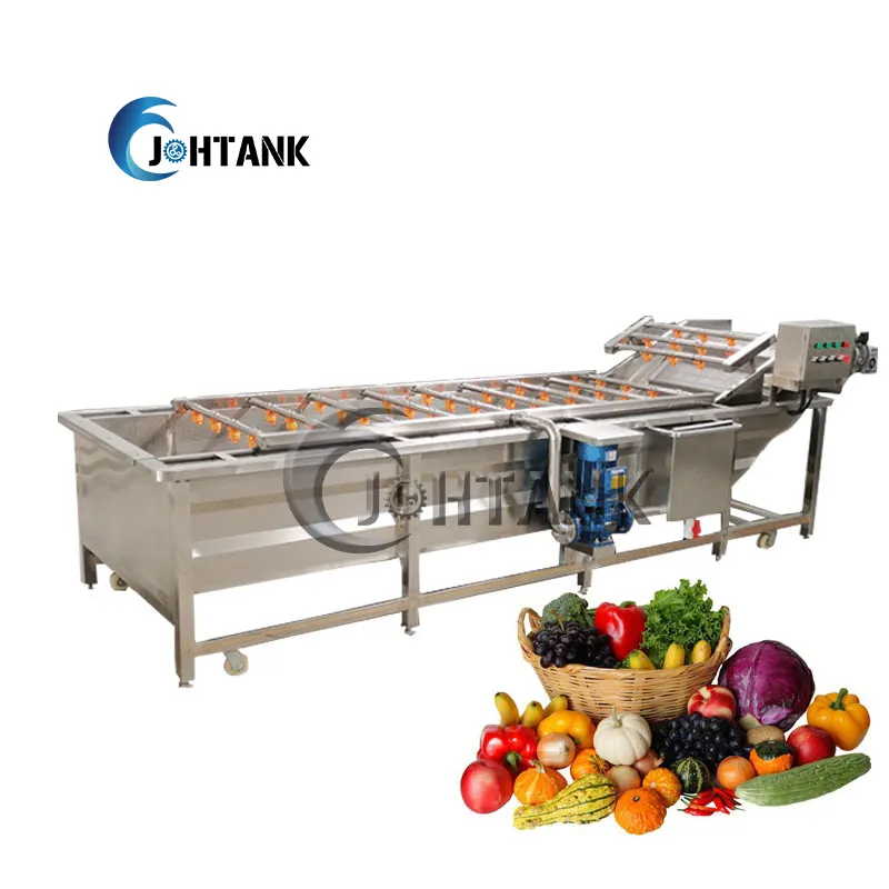 उच्च गुणवत्ता औद्योगिक फल और सब्जी धोने की मशीन पत्ती और फल सब्जियों बुलबुला कपड़े धोने प्रसंस्करण लाइन