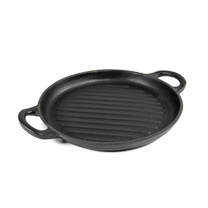 Cookercool不粘搪瓷涂层铸铁定制平铸铁圆锅煎锅盘 - Product Image 1