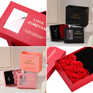 Sáng Tạo Nhân Tạo Hoa Mặt Dây Chuyền Đồ Trang Sức Bao Bì Hộp 2025 Sinh Nhật Của Mẹ Món Quà Ngày Đặt 6 Xà Phòng Hoa Hồng Vòng Vòng Cổ Hộp - Product Image 5