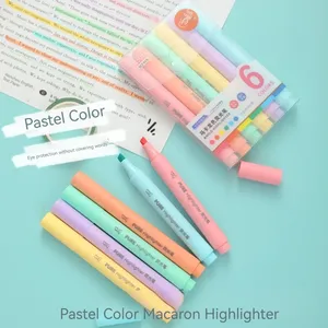 马卡龙彩色笔创意三角杆学生软头绘制记号笔荧光笔 - Product Image 3