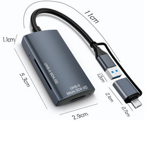 4.0 lettore di schede di tipo C per cellulare con lettore di schede di memoria per telefono cellulare ad alta velocità SD Dual Head lettore di schede 3.0 - Product Image 3