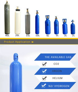直供工厂6.7L/10L/13.4l/40L/50l医疗设备和带阀的空钢氧气瓶用于救护车 - Product Image 3