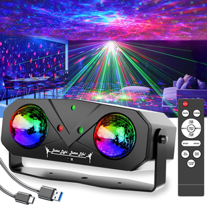 TSINYE ha condotto la luce della sfera da discoteca proiettore da ballo luce suono attivato con telecomando RGB LED luci per feste - Product Image 6