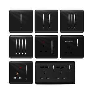 MVAVA UK 1/2/3/4 Gang 13A 15A pianoforte luce chiave a pulsante Touch prese di alimentazione elettrica interruttori e prese a muro - Product Image 1