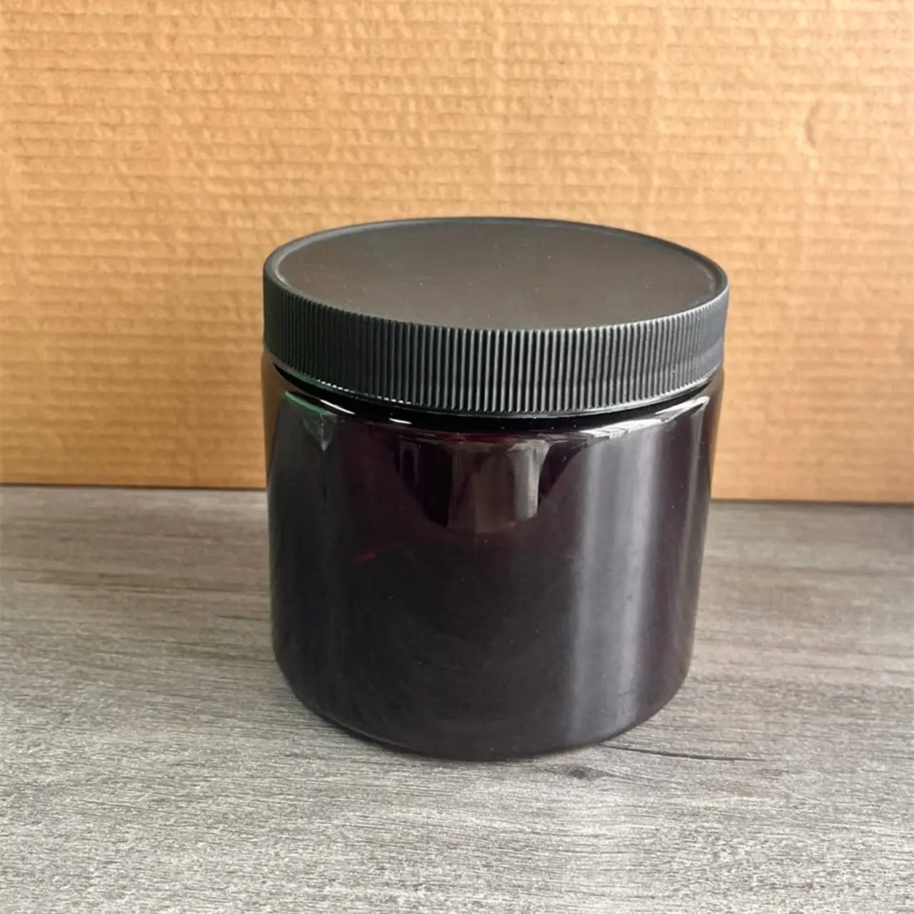 Alta qualidade 500ml âmbar pet plástico cosmético PET creme jar pílula jar
