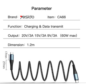CA66 2024 yeni varış tip-c usb c kablo bilgisayar telefon QC şarj tipi c veri kablosu - Product Image 5