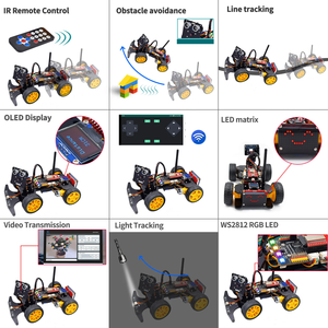 Smart Car Kit for ESP32-WROVER <strong>with</strong> <strong>Arduinos</strong> IDE, Line Tracking, Obstacle Avoidance, OLED Display, <strong>Ultrasonic</strong> <strong>Sensor</strong>, ESP32-CAM - Product Image 5
