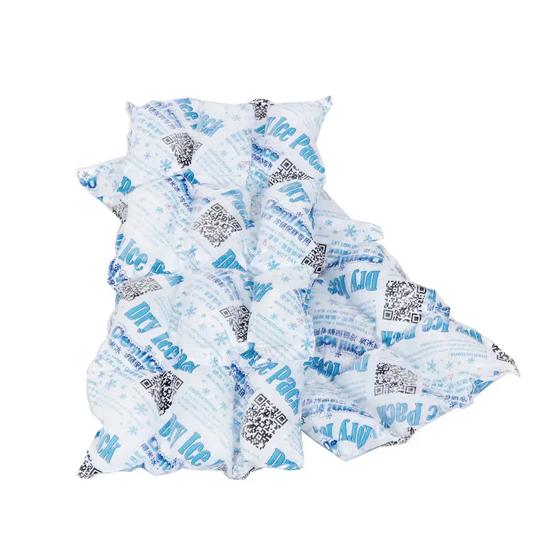 Sacos de gelo seco super absorventes para o transporte de carne, sacos de gelo seco de qualidade alimentar, sacos refrigerados e caixas de gelo reutilizáveis