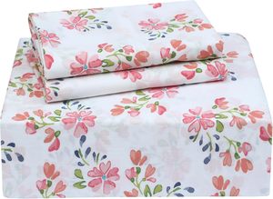 100% cotton nữ hoàng Kích thước tấm Ga Trải Giường thiết lập 4 miếng mềm mại thoáng khí percale dệt sâu túi 16 "khách sạn tiêu chuẩn gối - Product Image 6