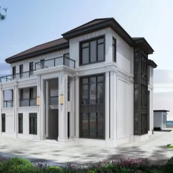 منزل مبني مسبقًا بتصميم حديث لعام 2020 بهيكل من طابقين