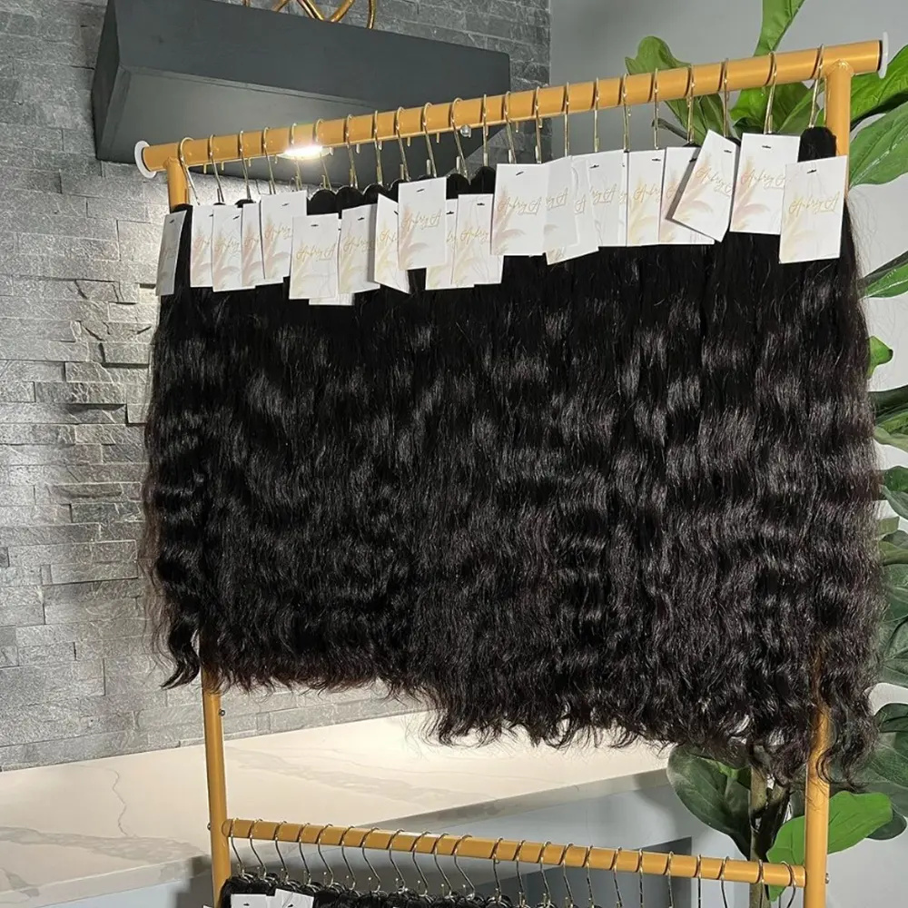 Venta caliente al por mayor 100% cabello humano vietnamita, Onda de cabello camboyano crudo dibujado doble, cabello brasileño Natural de cabello crudo