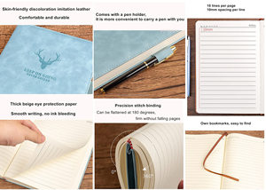 Haga sus propios cuadernos ecológicos de tamaño A4, papel reciclado, diario del cliente, hojas forradas, cuaderno verde oscuro con logotipo personalizado - Product Image 5