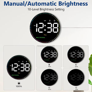 Orologio da parete digitale, orologio digitale da 10 "ampio Display con telecomando, luminosità regolabile, calendario - Product Image 3