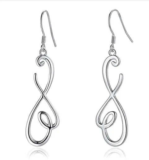 French Fish Hook Boucles d'oreilles pendantes en laiton pour femme