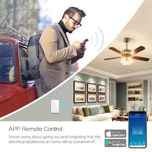 WiFi智能开关图雅美国触摸传感器开关定时器语音控制通过Alexa谷歌家庭智能生活 - Product Image 5