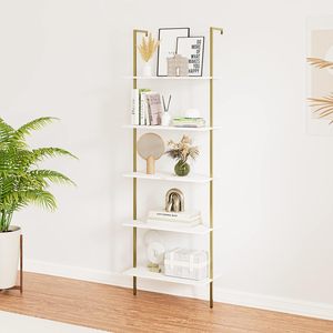 מודרני 5 שכבות סולם גבוה ספר ברזל פתוח עם קיר הר עומד מדף ספרים רהיטי סלון - Product Image 5