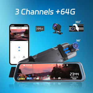 3 kênh phía sau xem gương máy ảnh phía trước phía sau bên trong 1080P Dash máy ảnh IPS đầy đủ Màn hình cảm ứng với tầm nhìn ban đêm vòng lặp ghi âm - Product Image 3