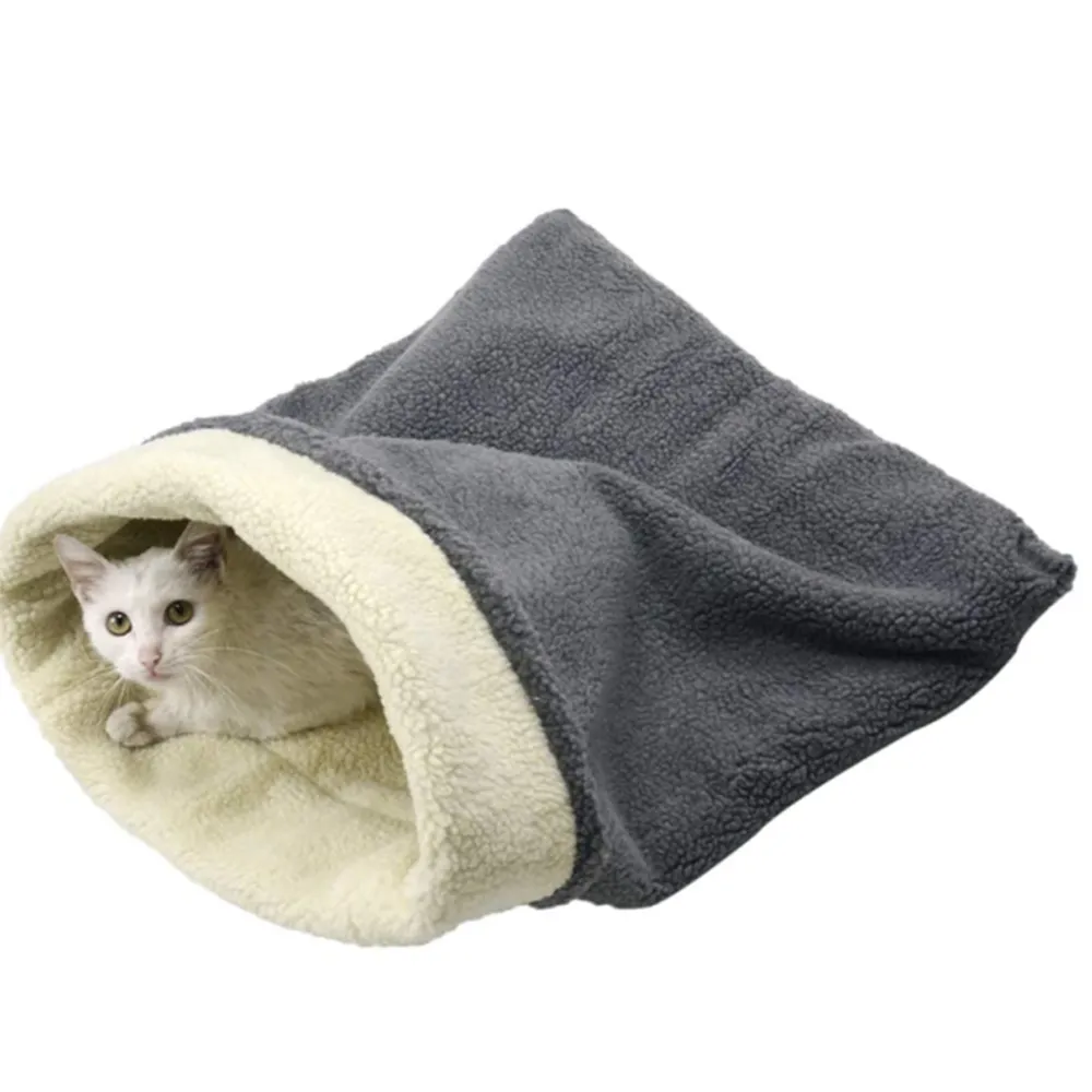 QQgift OEM индивидуальная Лежанка для кошек, спальный мешок, коврик для домашних животных, самонагревающийся коврик для кошек и маленьких собак