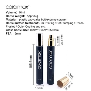 Tragbare kleine nachfüllbare Parfümzerstäuber-Sprüh glasflasche 10ml Tube mit Schraub verschluss - Product Image 3