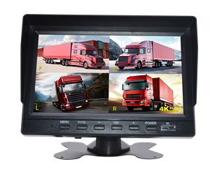 4CH 7 pulgadas AHD Car LCD Display Monitor de pantalla dividida Monitoreo DE SEGURIDAD Grabadora de conducción DVR con 4PCS Cámara de coche para autobús Camión - Product Image 1