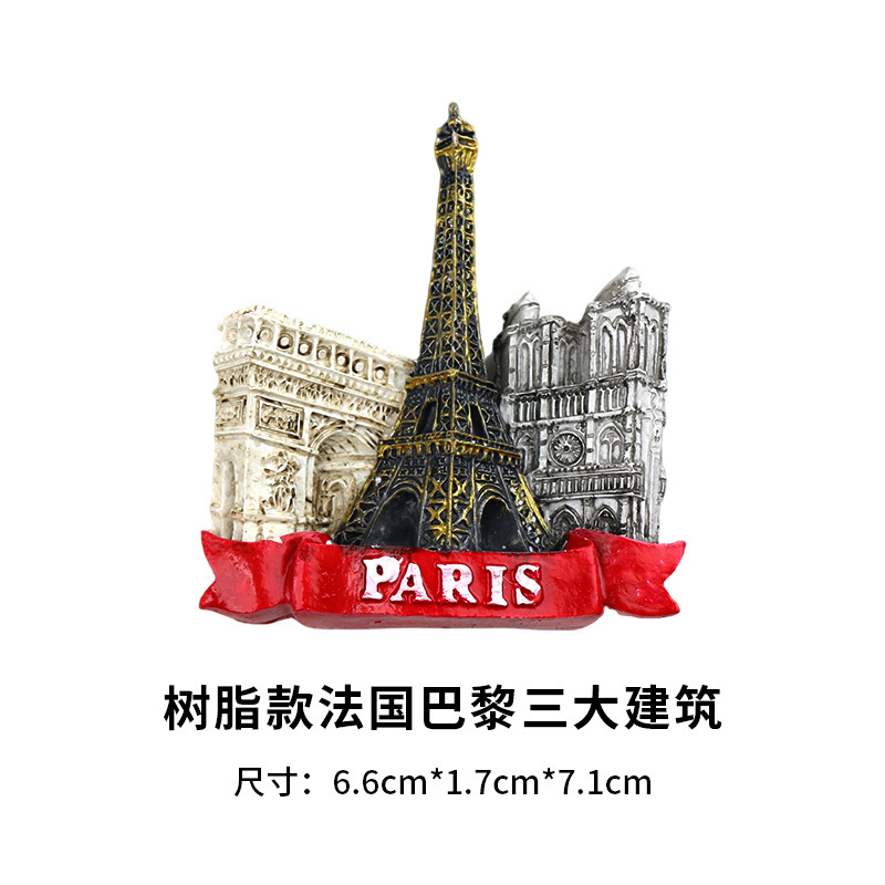 Resin Models of Three Major Architectures in Paris