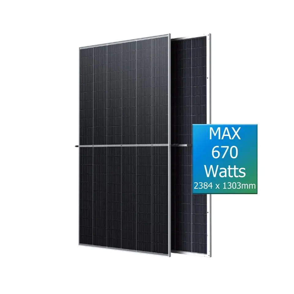 Piastra impermeabile sistema di tetto pannello solare prezzo 500W 540W 545W 550 Watt 550 W 600W 670W 700W pannello solare fotovoltaico bifacciale fotovoltaico