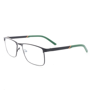 Klasik tarzı erkek dikdörtgen metal tam çerçeve yarım çerçeve büyük boy optik çerçeve - Product Image 2