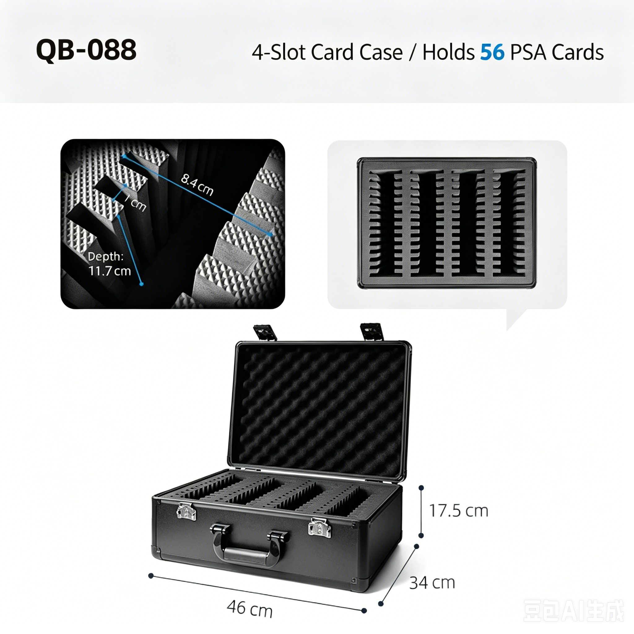 4-Slot Graded Card Brick Storage Case