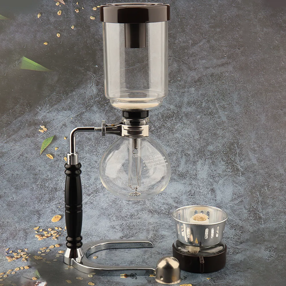 Hot Koop 3 Cup Koffie Sifon Pot Sifon Koffiezetapparaat Hoge Borosilicaatglas Sifon Thee Maker