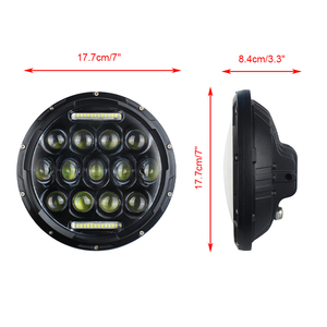 ジープラングラーCJJKTJオートバイと互換性のある7インチ65WLEDヘッドライトDRL Hi/Loビーム - Product Image 1