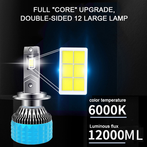 <strong>90W</strong> H7 <strong>Led</strong> Headlight Bulb Intelligent Decoding Can-bus Custom Chips H1/H3/H4/H7/H11/9012/9005/9006 18000LM Car <strong>Led</strong> Headlight