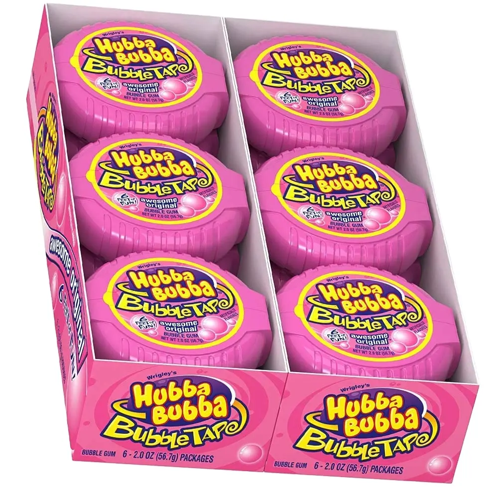 Hubba Bubba Gum أصلي رائع شريط علكة فقاعية 2 أونصة لفة (عبوة 24) مورد صمغ الحلوى الأمريكية
