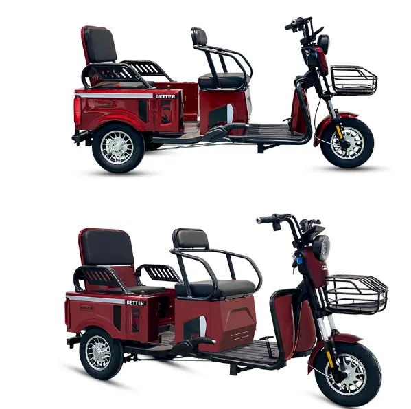 Ucuz 48V 500W 650w 800w 3 tekerlekli yaşlı insanlar elektrikli motosiklet üç tekerlekli bisiklet  Scooter