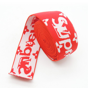 Faixa elástica personalizada para cintura, faixa de tricô com formato de jacquard, faixa elástica de poliéster e nylon