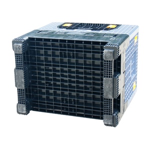 Caja de paleta sólida de plástico apilable Caja de paleta de fruta de contenedor apilable de plástico resistente - Product Image 4