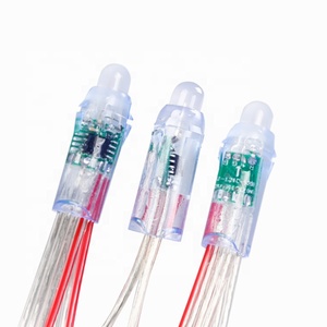 DC12V RGB светодиодная Пиксельная гирлянда GS8208 непрерывная передача 12 мм Светодиодная лампа с настраиваемым проводом цвета - Product Image 1