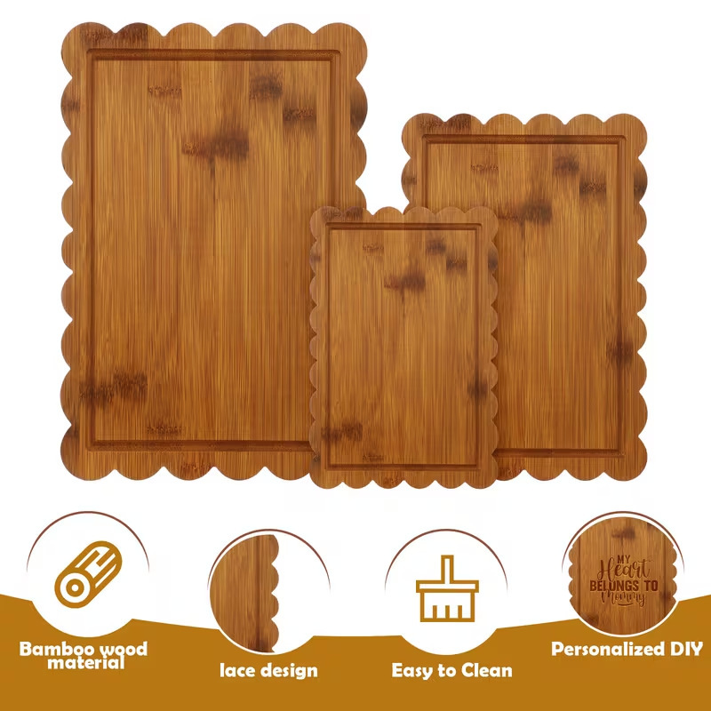 Planche à découper de taille moyenne de style vintage, 30,5*20*1,5 cm