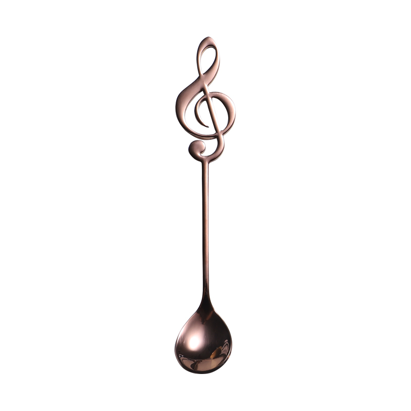 Cuchara de música de oro rosa