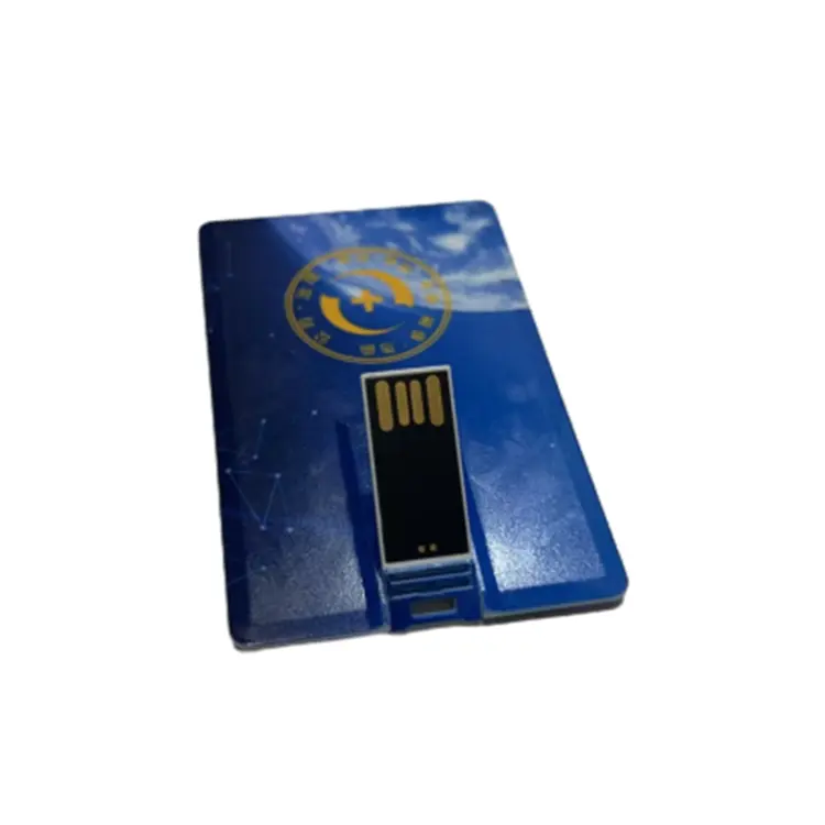 โรงงานที่กําหนดเองการพิมพ์ยอดนิยมบัตรเครดิต USB หน่วยความจําขนาดใหญ่พลาสติกนามบัตร USB แฟลชไดรฟ์