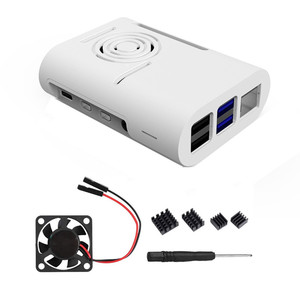Disipador de calor y ventilador de refrigeración, carcasa protectora negra para Raspberry Pi 4, modelo 4B, 3 unidades