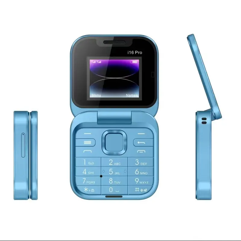 I16 Pro çift Sim olmayan Smartphone i16 Flip telefon düğmesi yaşlı 2g cep telefonu F15 Mini Flip cep telefonu