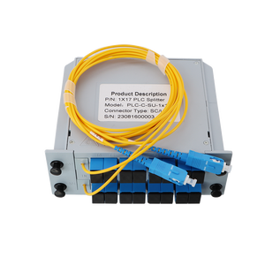 Excelente divisor de PLC de fibra óptica tipo casete 1*17 1:17 Entrada SC/UPC y PLC de salida 70%:30% desigual con coleta de 1,5 m - Product Image 3