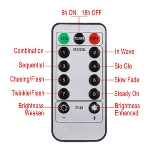 8 Funciones Temporizador 5m 10m Alimentado por batería Control remoto Fiesta Boda Hada Micro Led Alambre de cobre Luces de cadena