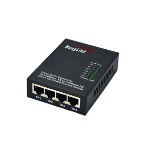 Hochwertiger 4-Port-10/100-Mbit/s-Ethernet-Glasfaser konverter mit SC Optical Port Plug & Play-Daten übertragungs verlängerung - Product Image 2